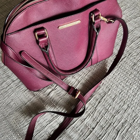 Steve Madden Burgundy Satchel Crossbody Purse - Picture 3 of 7